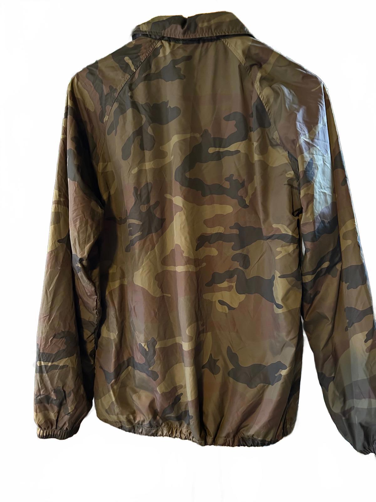 Zine Men's Woodland Camo Nylon Coach Jacket Small