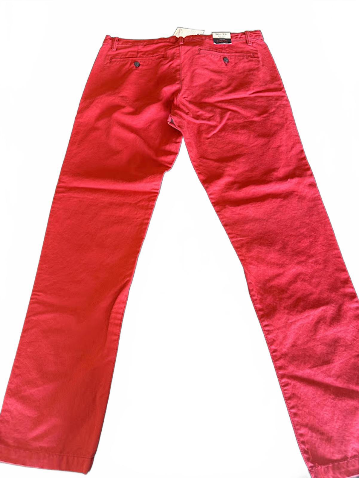 Lands’ End Canvas 608 Slim Red Pants 36x32 NWT