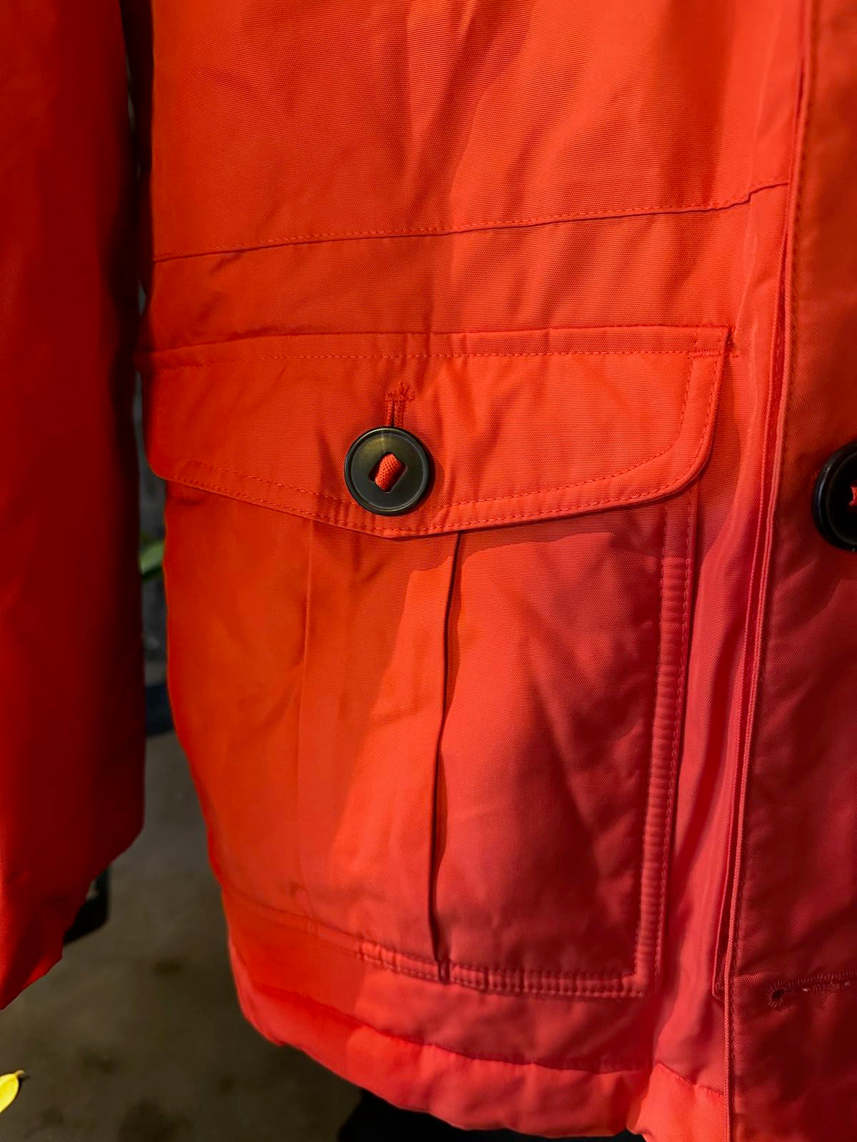 Goodfellow &Co Thermore Insulated Parka Jacket Men’s Small Red Orange Hooded NWT