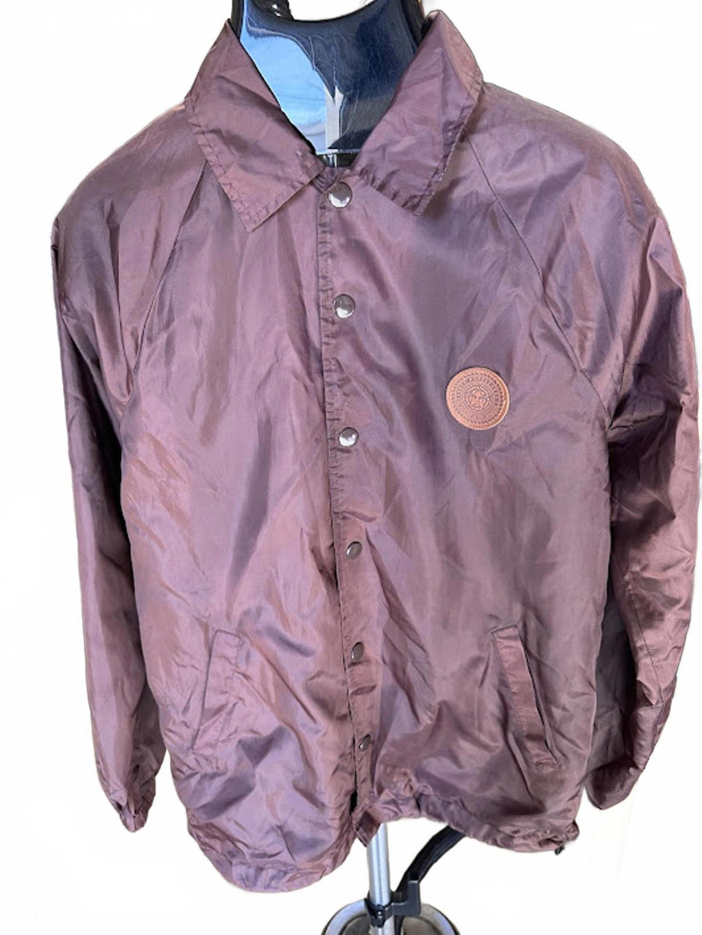 Obey Burgundy Coaches Jacket Small Streetwear