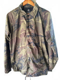 Zine Men's Woodland Camo Nylon Coach Jacket Small