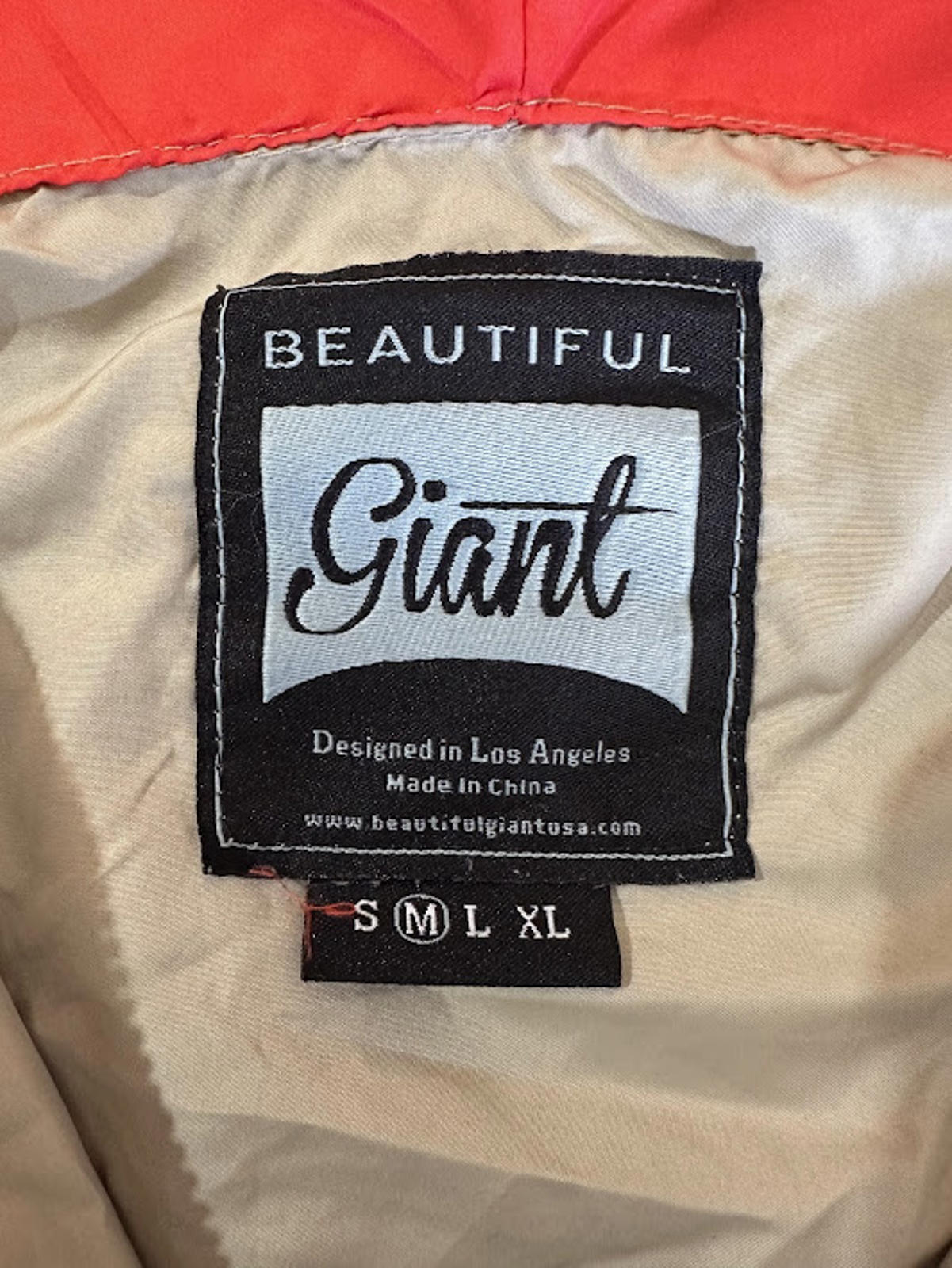 Beautiful Giant Colorblock Hooded Windbreaker M