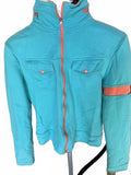 Le Tigre Zip Sweatshirt Jacket Hidden Hood M