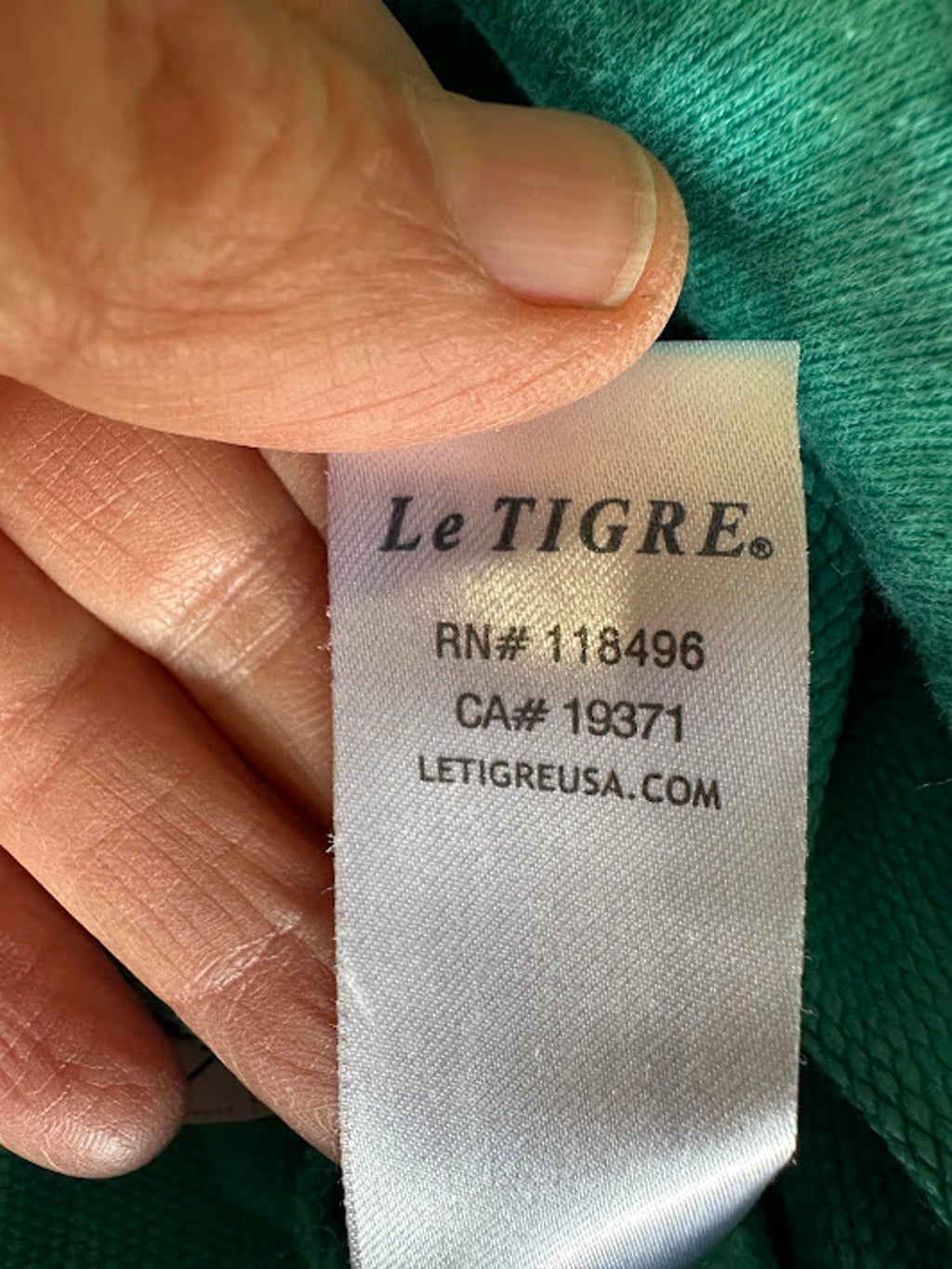 Le Tigre Zip Sweatshirt Jacket Hidden Hood M