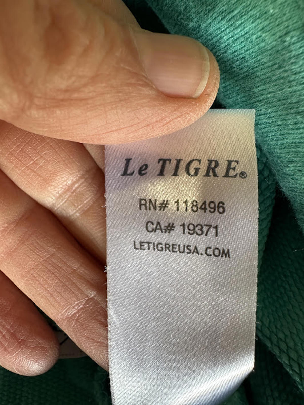 Le Tigre Zip Sweatshirt Jacket Hidden Hood M