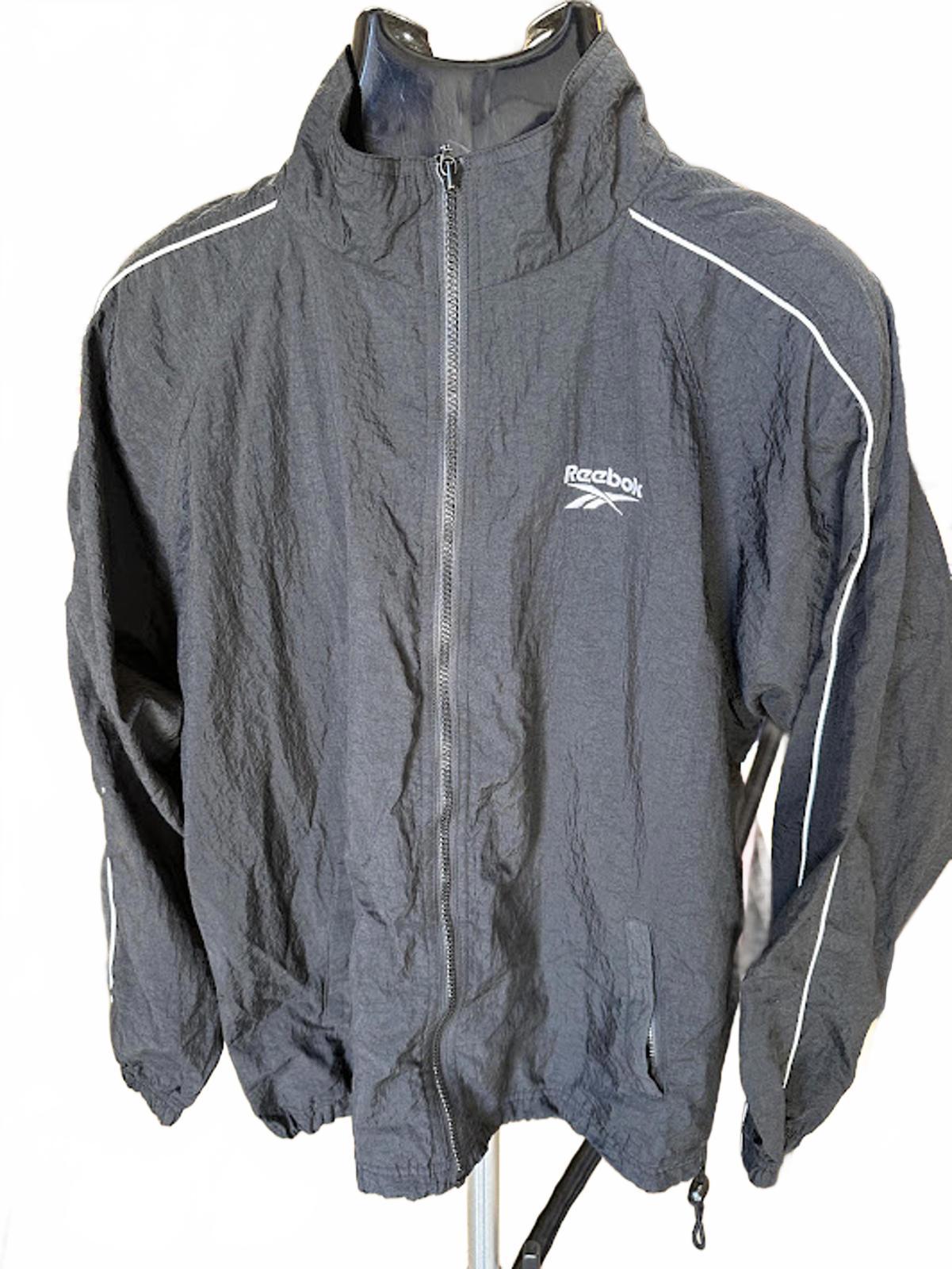 Vintage Reebok Windbreaker Jacket Black M