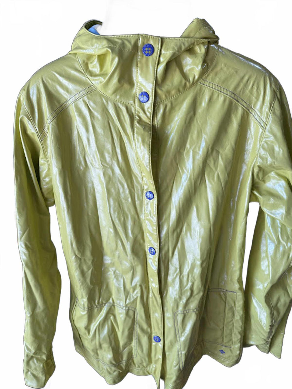 Columbia Yellow Hooded Rain Jacket Youth 18/20