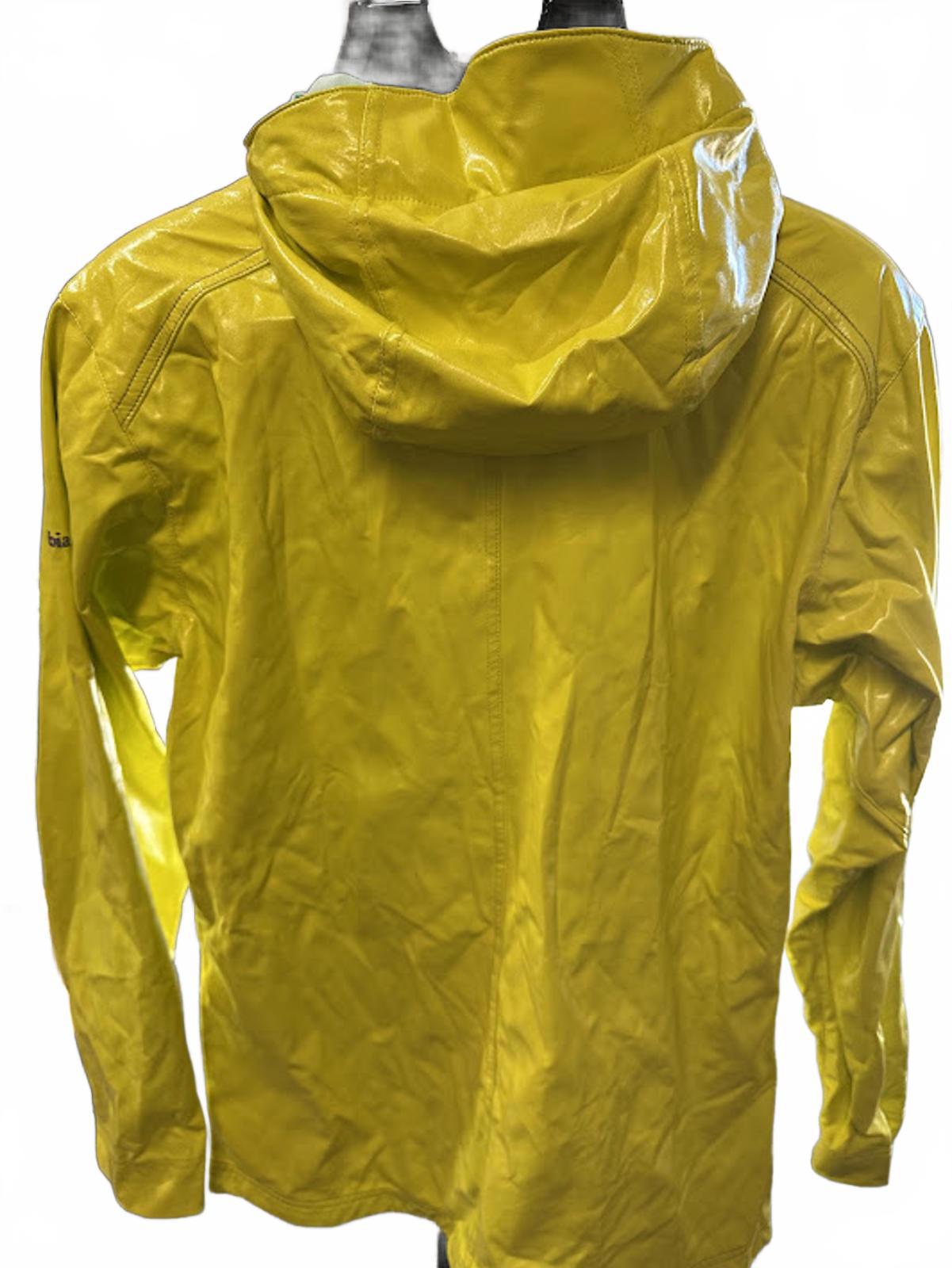 Columbia Yellow Hooded Rain Jacket Youth 18/20