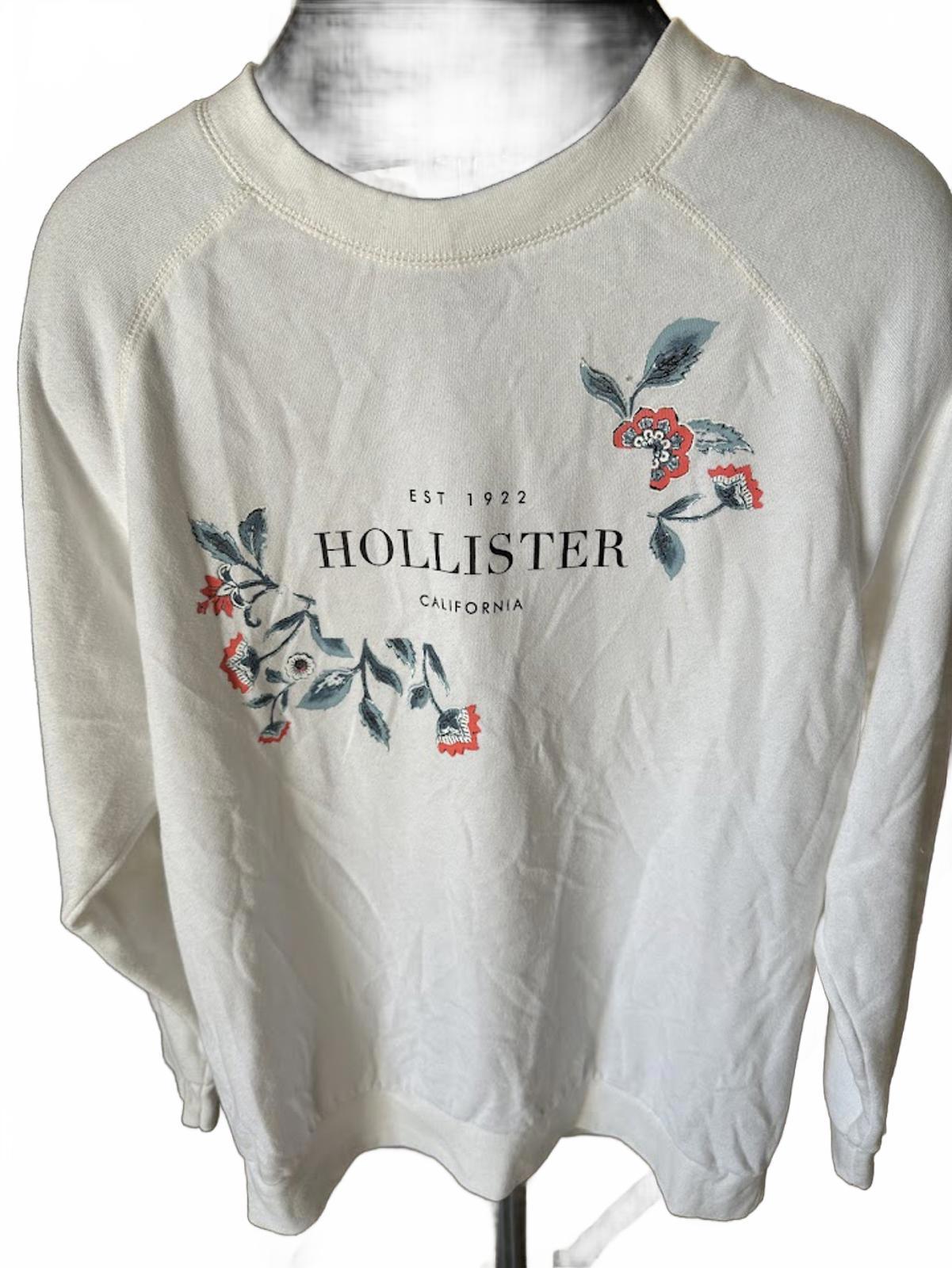 Hollister Floral Logo Sweatshirt Women’s M