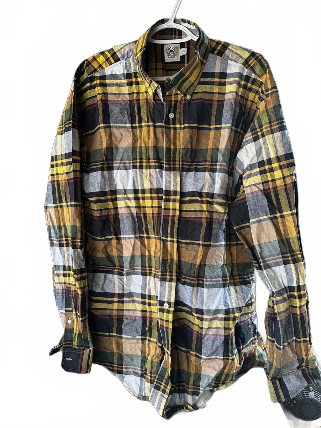 Cinch Men's Plaid Long Sleeve Button Down Shirt Large