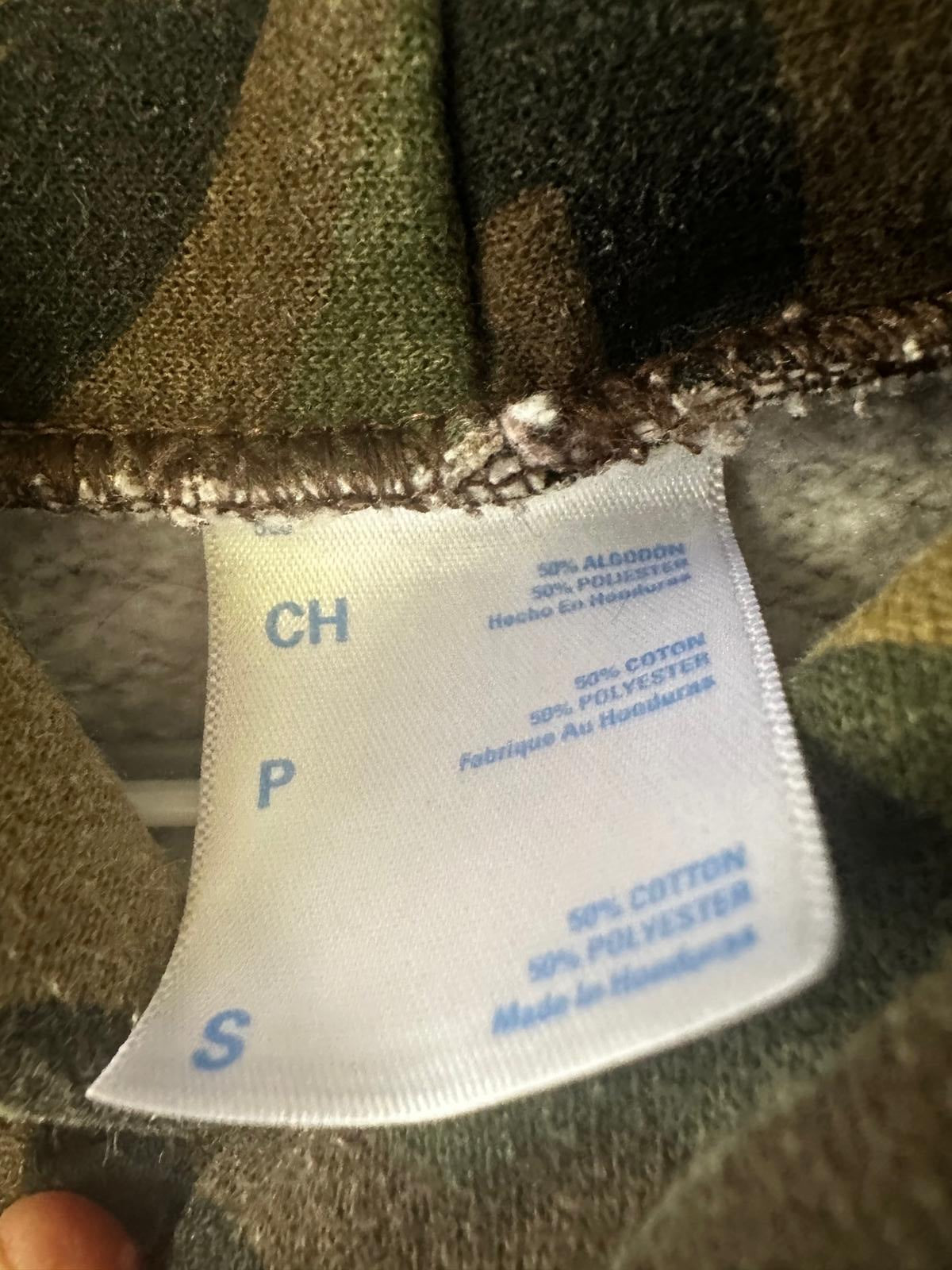 Bomb First Camo Graphic Pullover Hoodie Size S