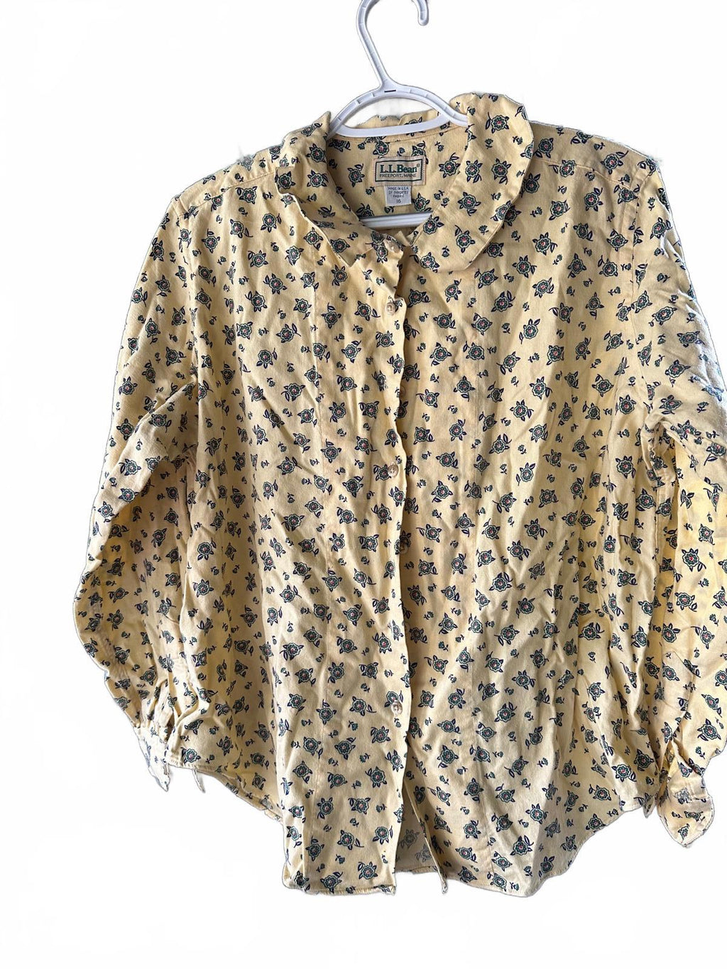 Vintage L.L.Bean Floral Button Down Shirt Women's 16