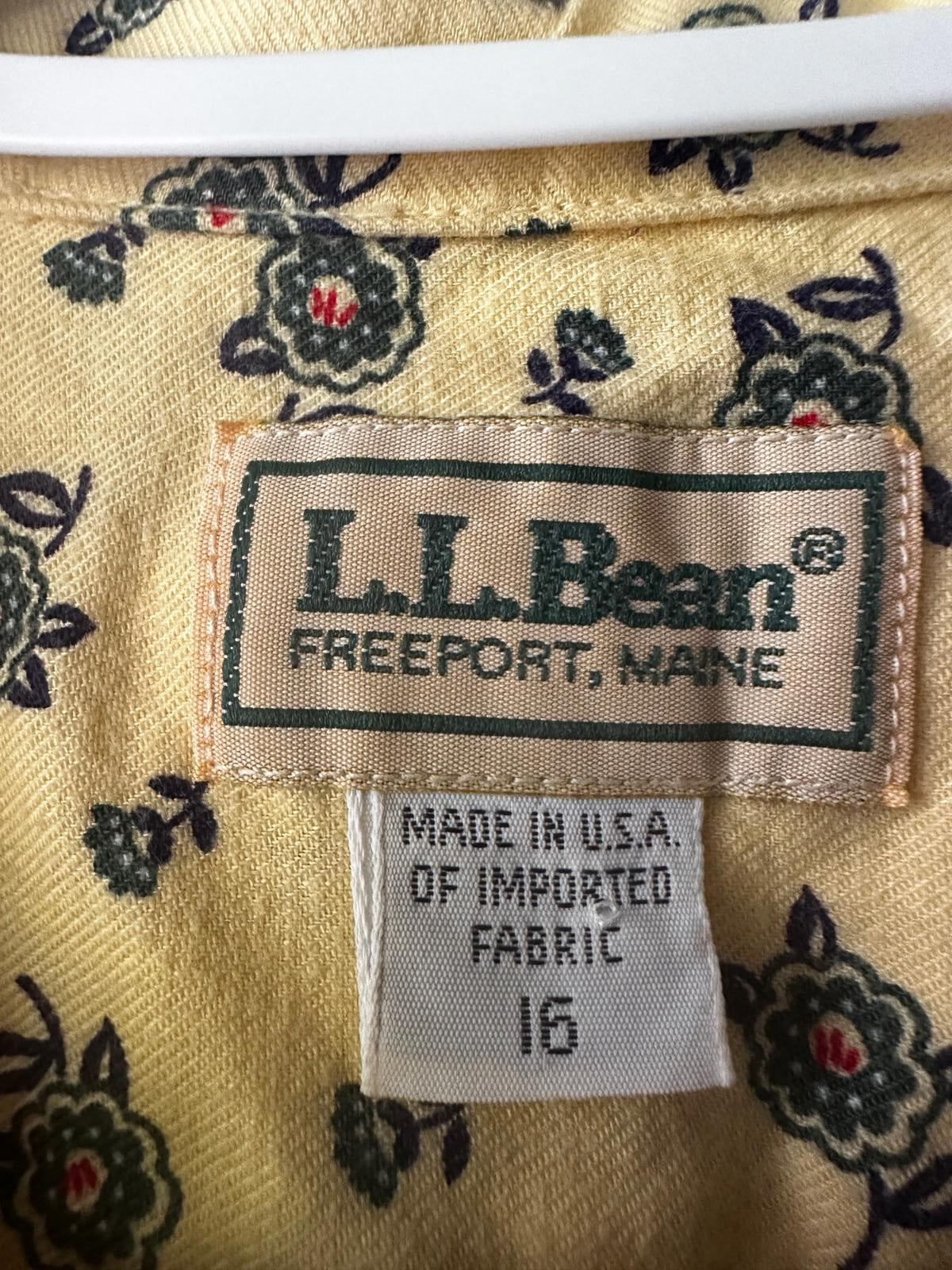 Vintage L.L.Bean Floral Button Down Shirt Women's 16