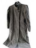 Vintage 80s Concept Wool Overcoat Women’s 7 Tweed Made in USA Long Jacket
