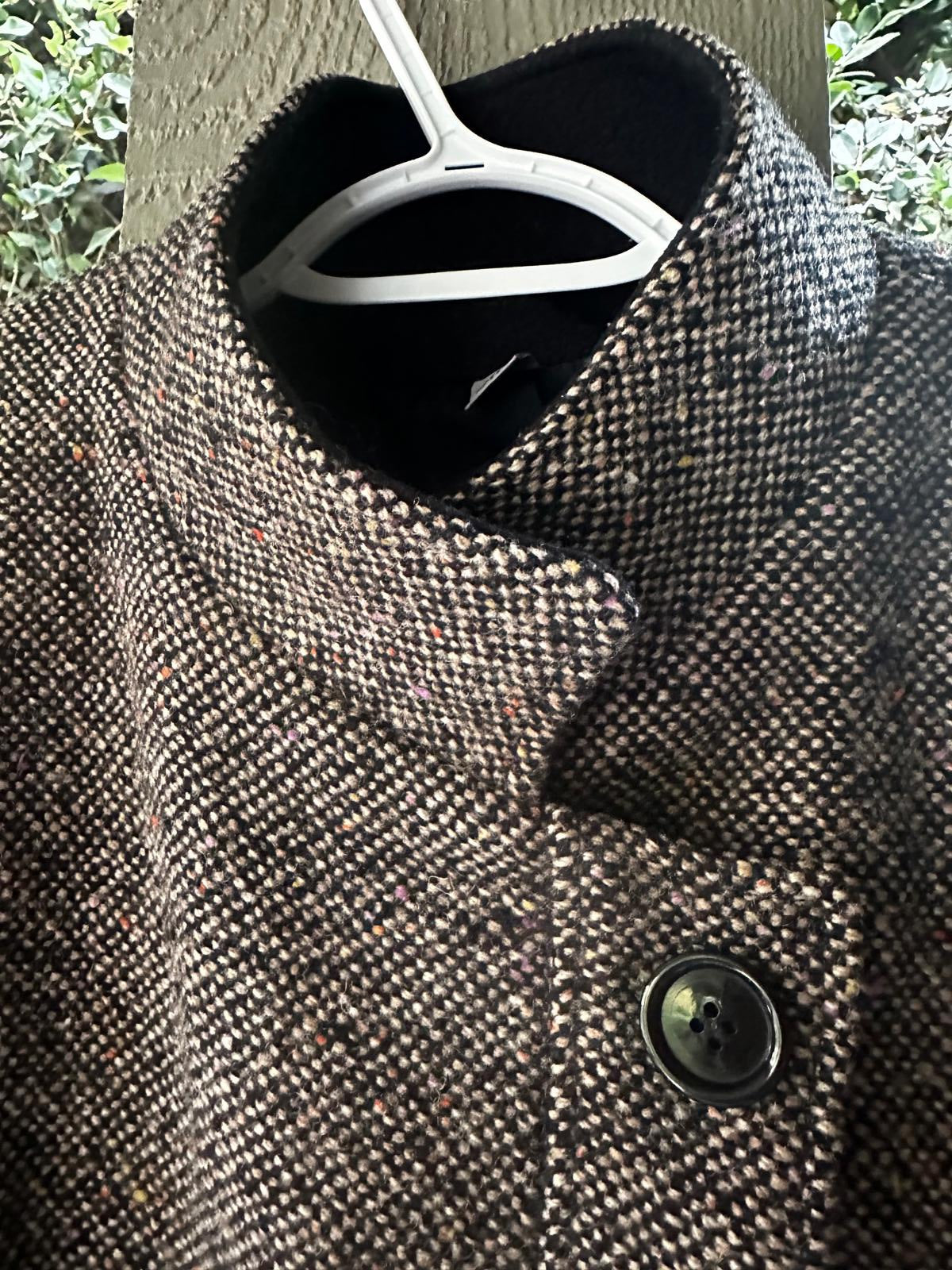 Vintage 80s Concept Wool Overcoat Women’s 7 Tweed Made in USA Long Jacket