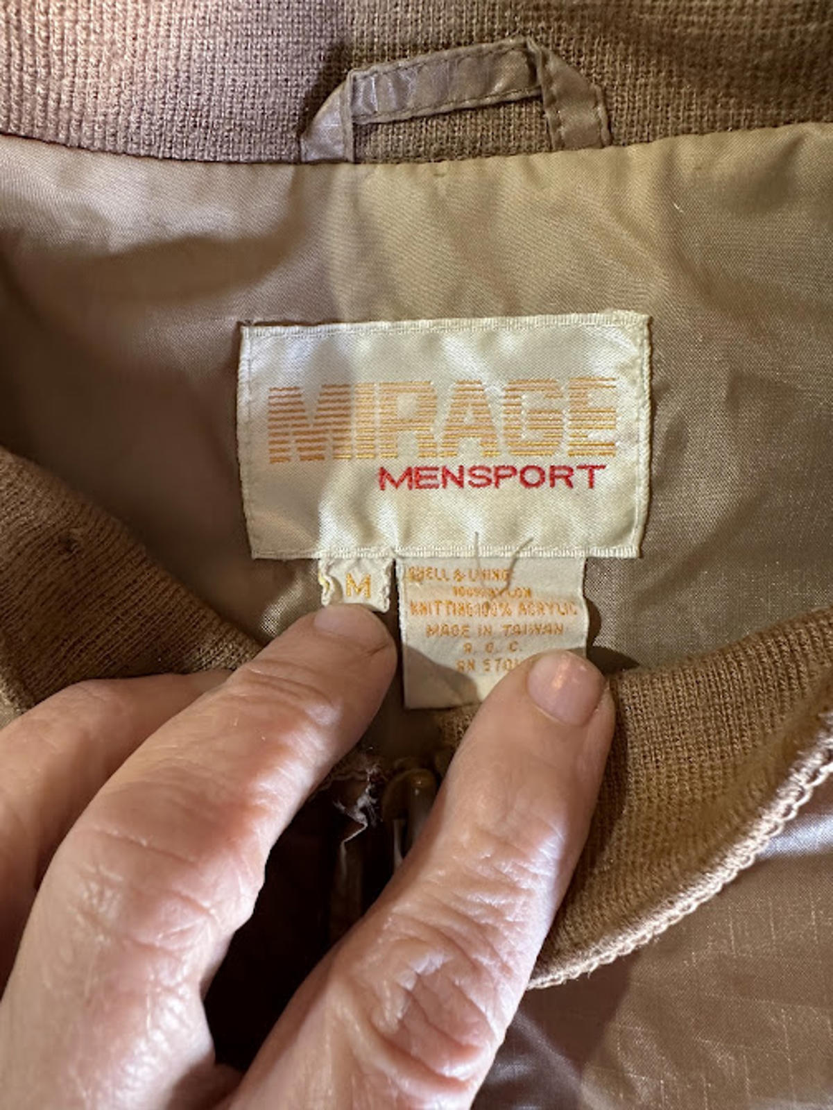 Vintage Mirage Mensport Bronze Bomber Jacket M