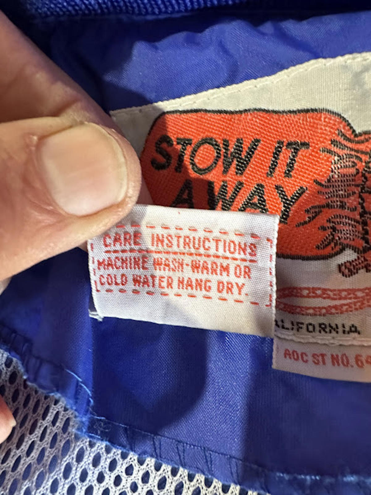 Vintage Stow It Away Nylon Packable Jacket