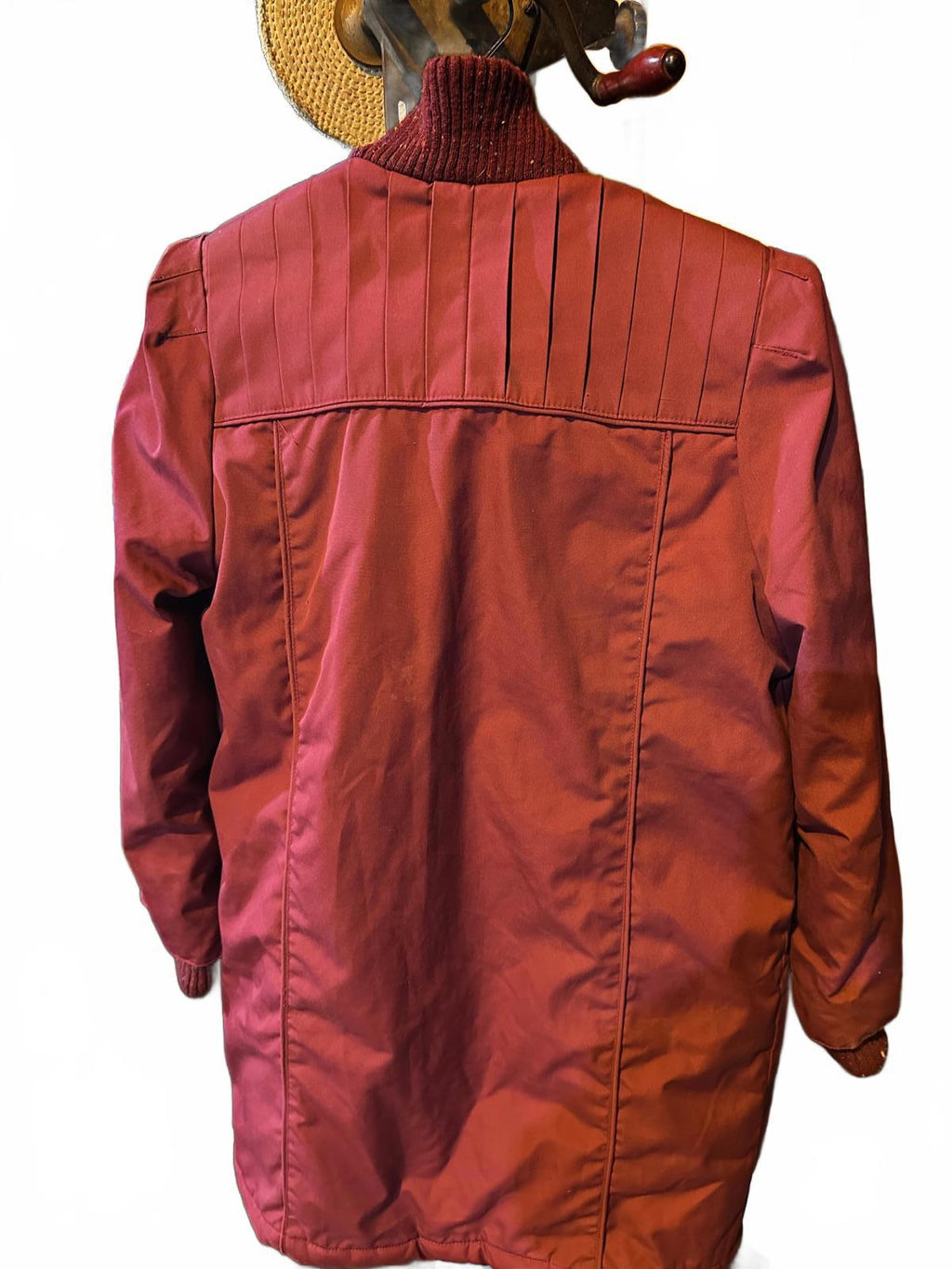 Vintage Women’s City Elements Burgundy Quilted Coat (Made in Taiwan ROC)
