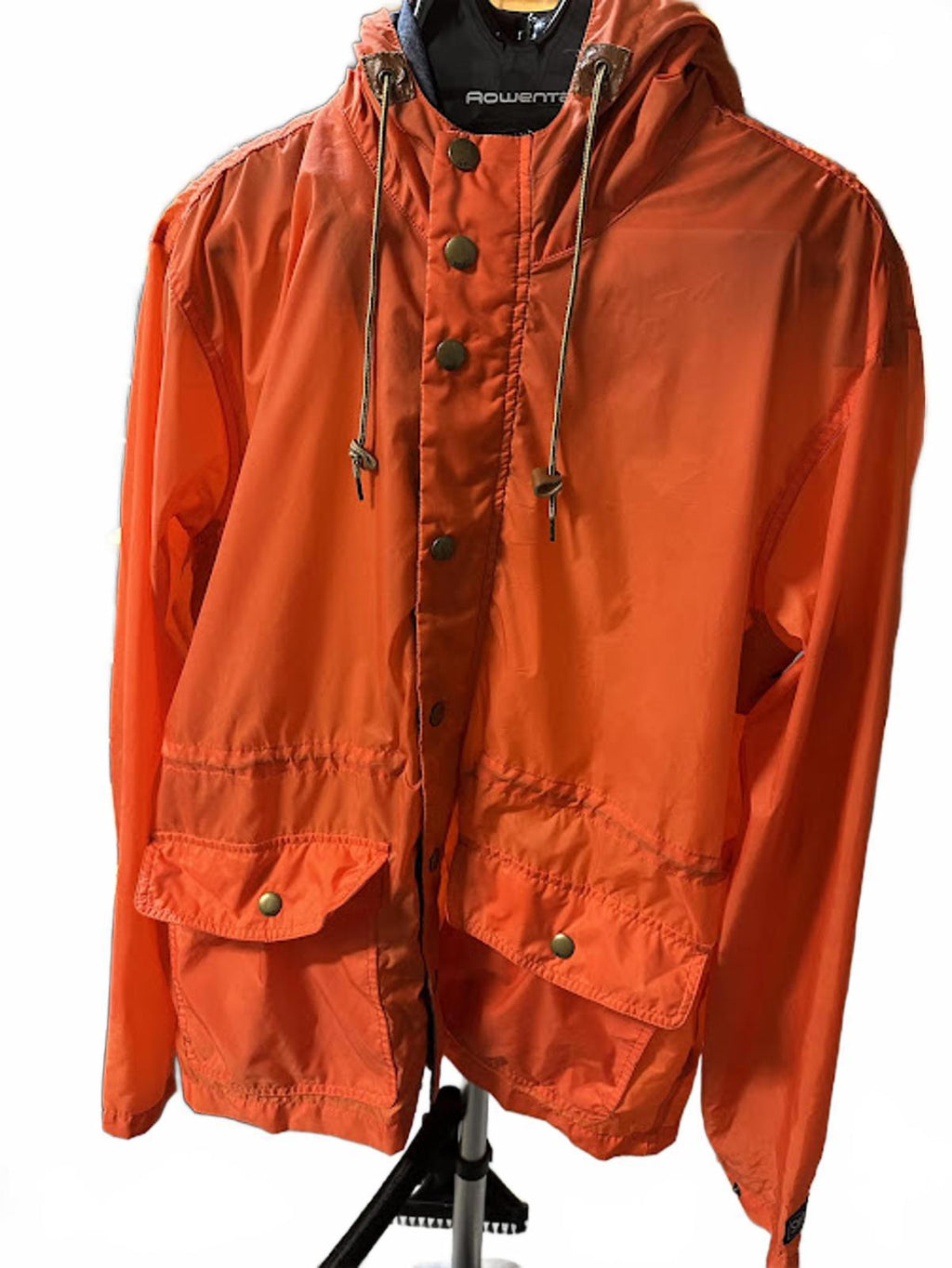 Obey Propaganda Hooded Nylon Jacket XL Orange