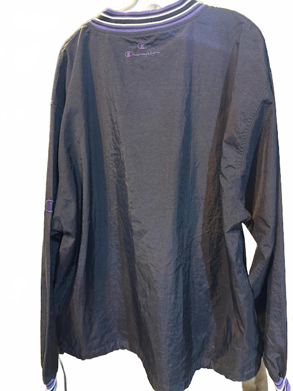 Champion V-Neck Pullover Windbreaker Jacket L