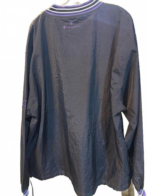 Champion V-Neck Pullover Windbreaker Jacket L