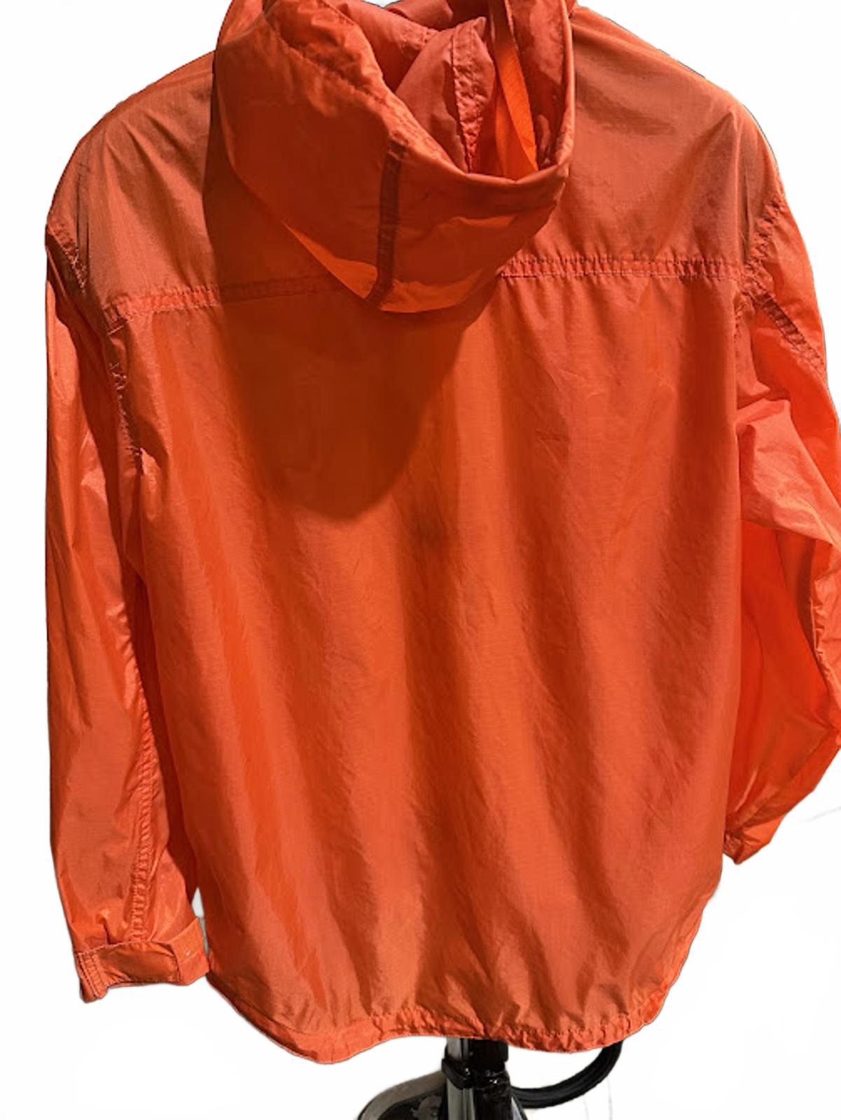 Tommy Hilfiger Orange Half-Zip Hooded Windbreaker S