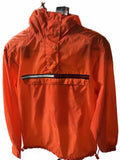 Tommy Hilfiger Orange Half-Zip Hooded Windbreaker S