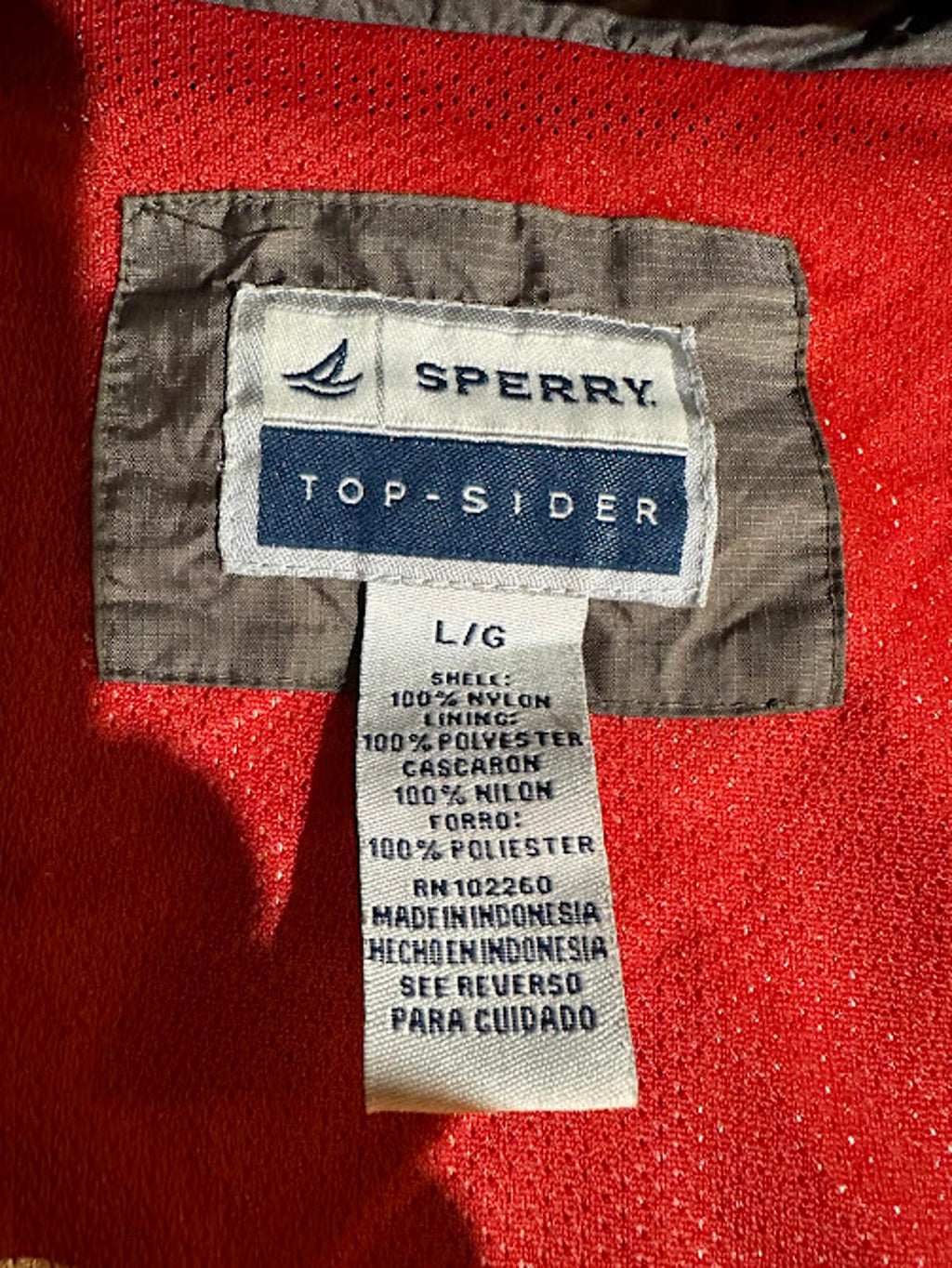 Sperry Top-Sider Marine Supply Windbreaker L