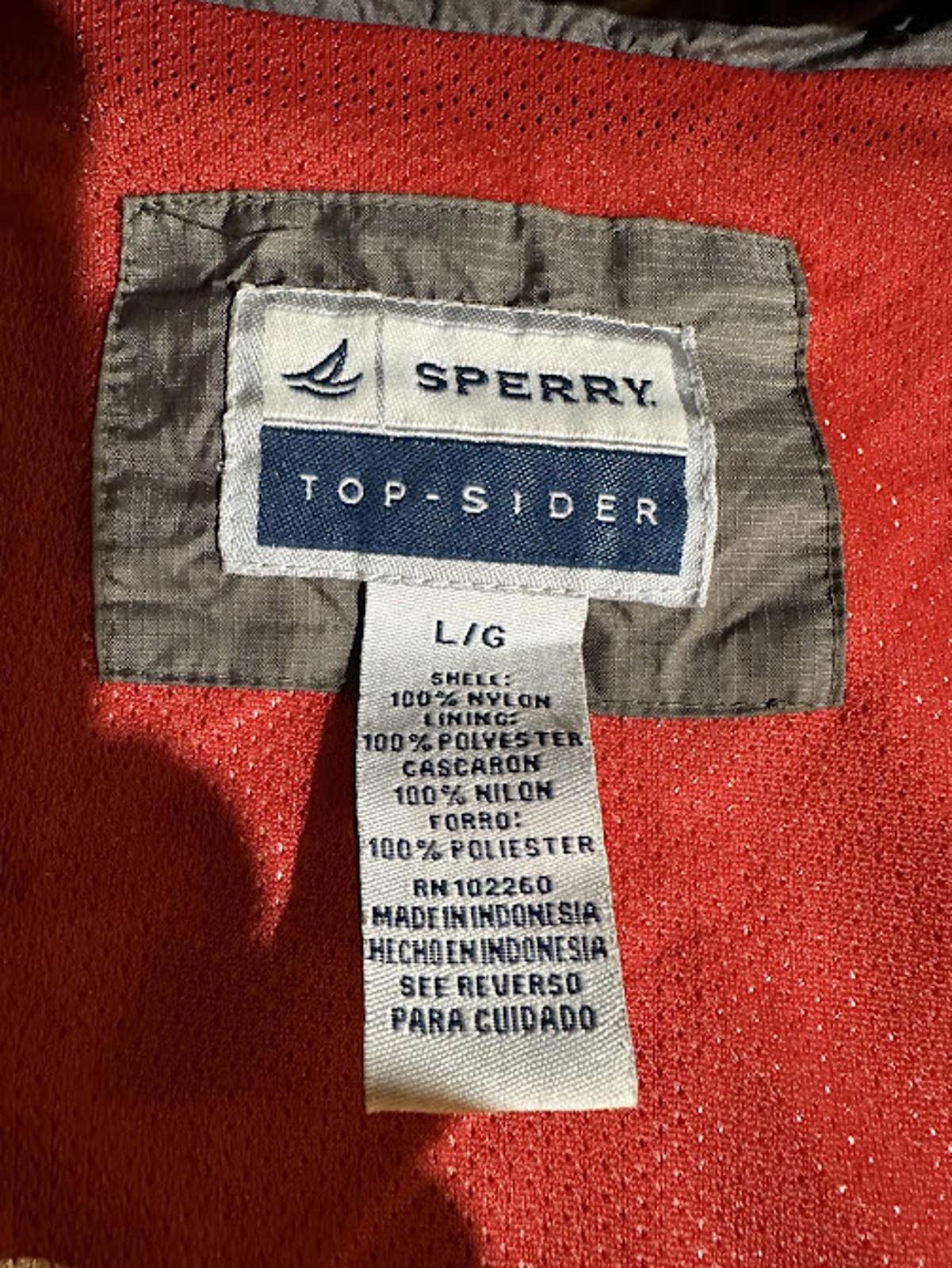 Sperry Top-Sider Marine Supply Windbreaker L