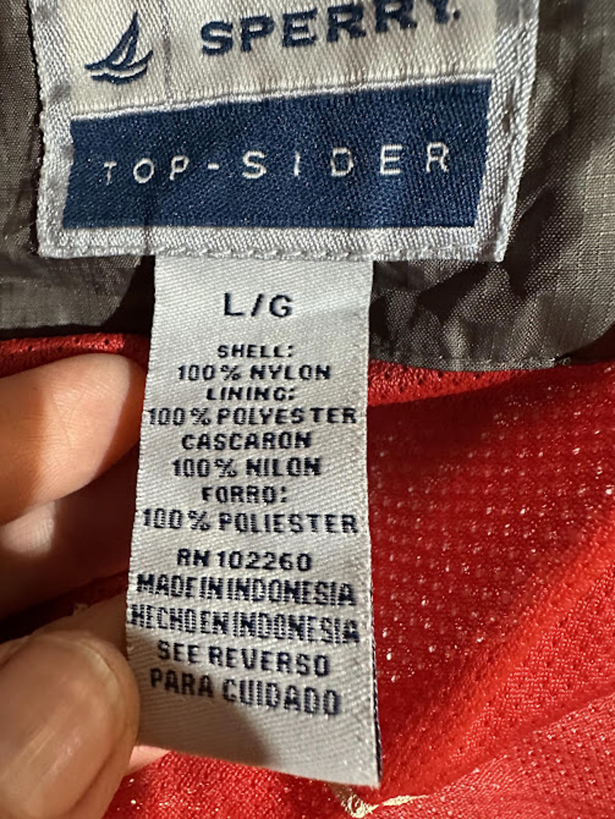 Sperry Top-Sider Marine Supply Windbreaker L