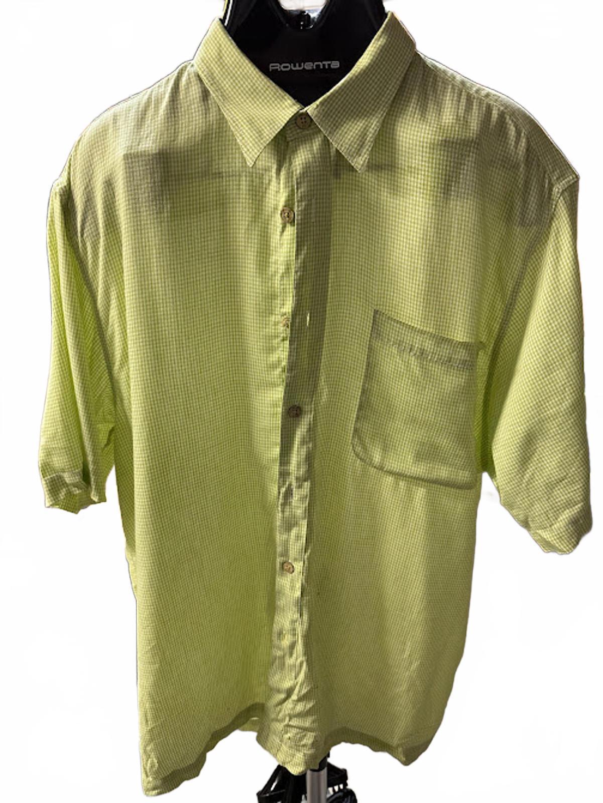Calvin Klein Green Micro Check Shirt XL
