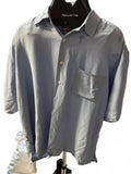 Bill Blass Silk Linen Short Sleeve Shirt L