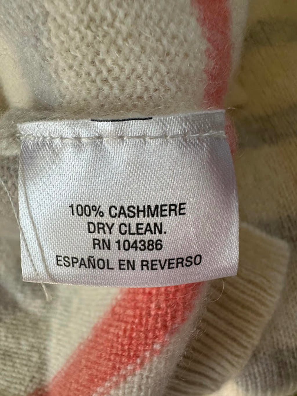 Maison Jules 100% Cashmere Stripe Sweater XL