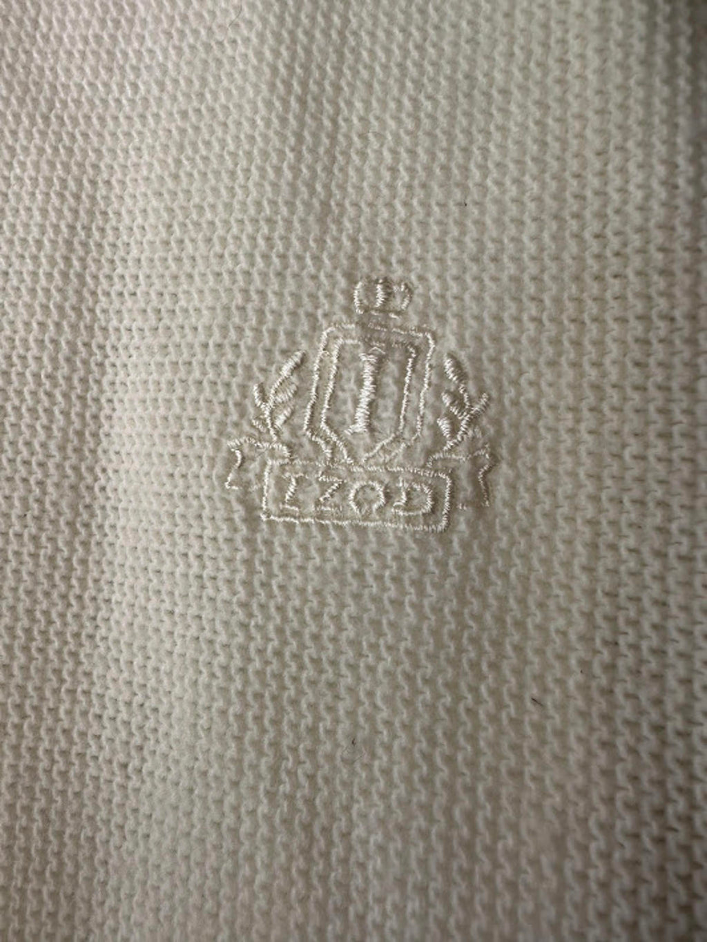 IZOD Cream Cotton Cardigan Sweater XL