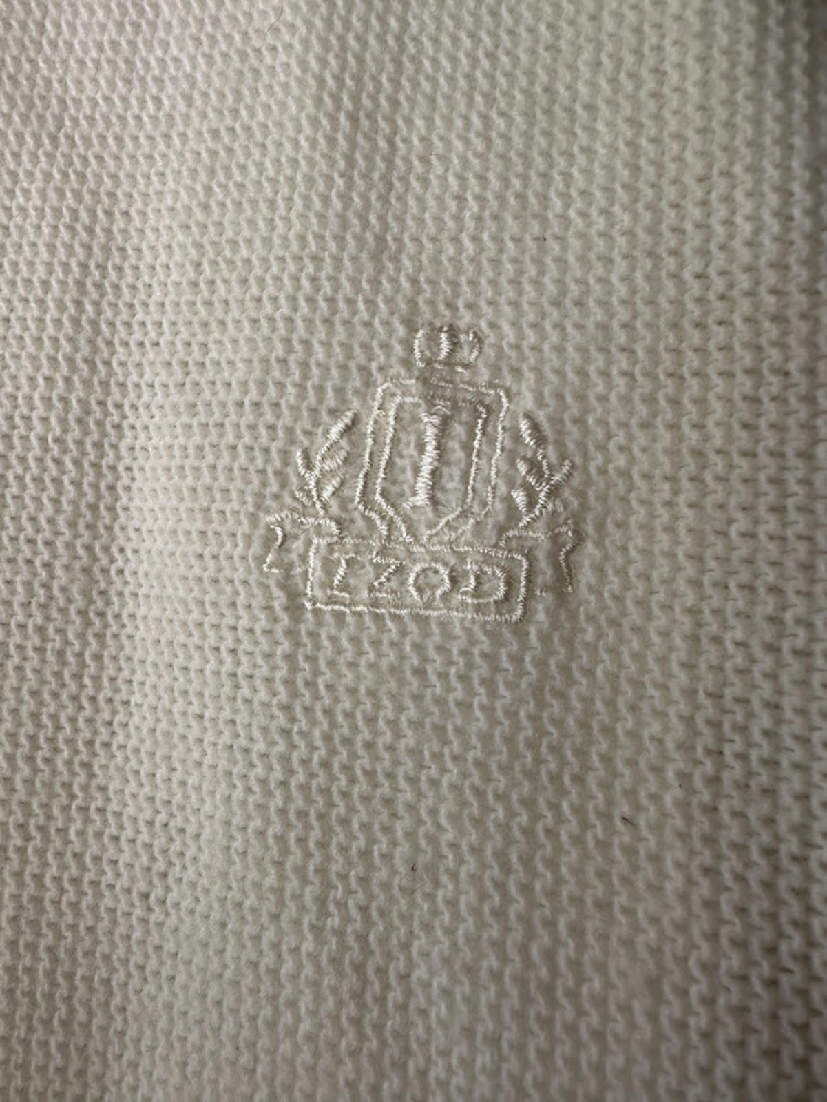 IZOD Cream Cotton Cardigan Sweater XL