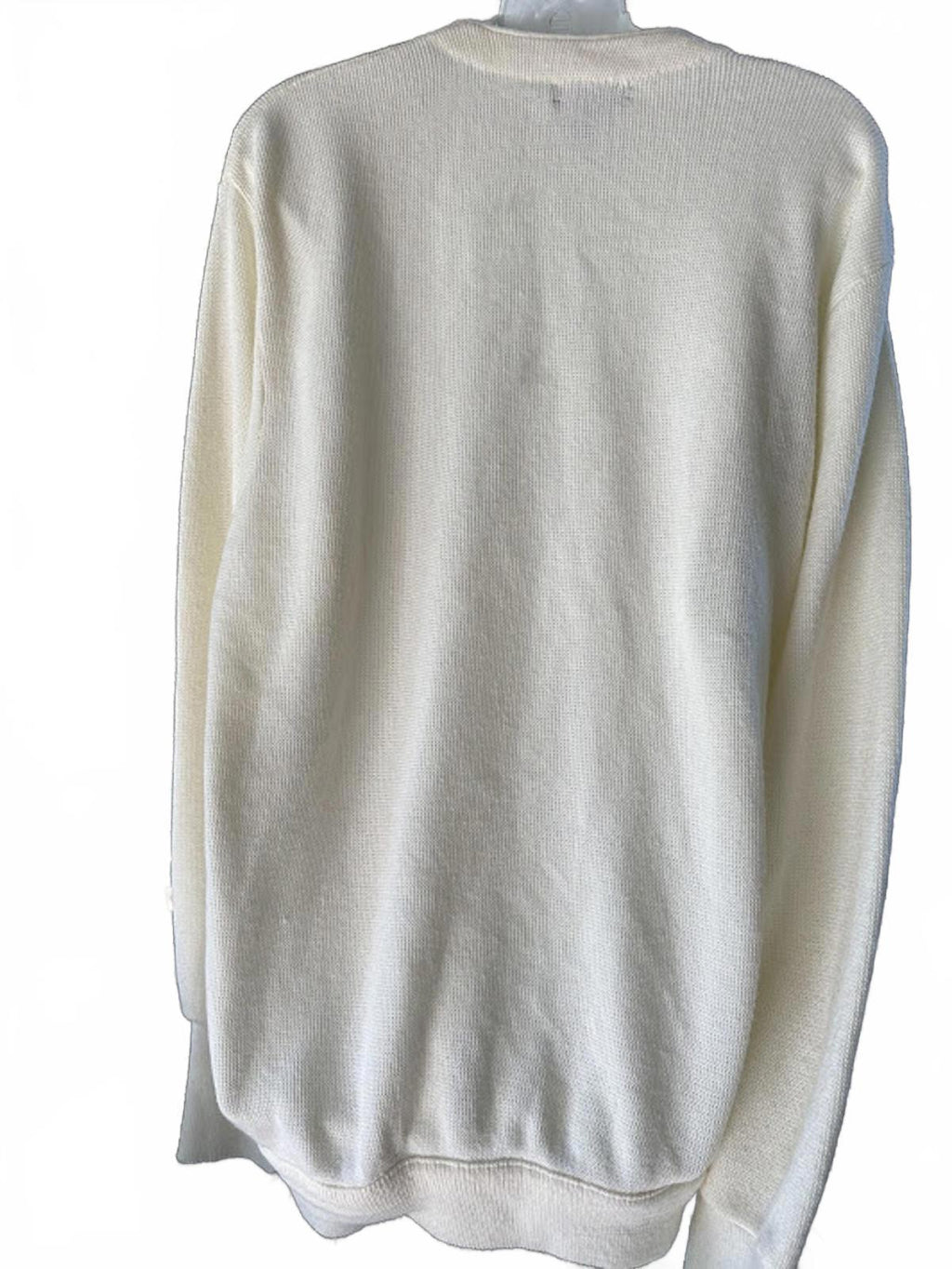 IZOD Cream Cotton Cardigan Sweater XL