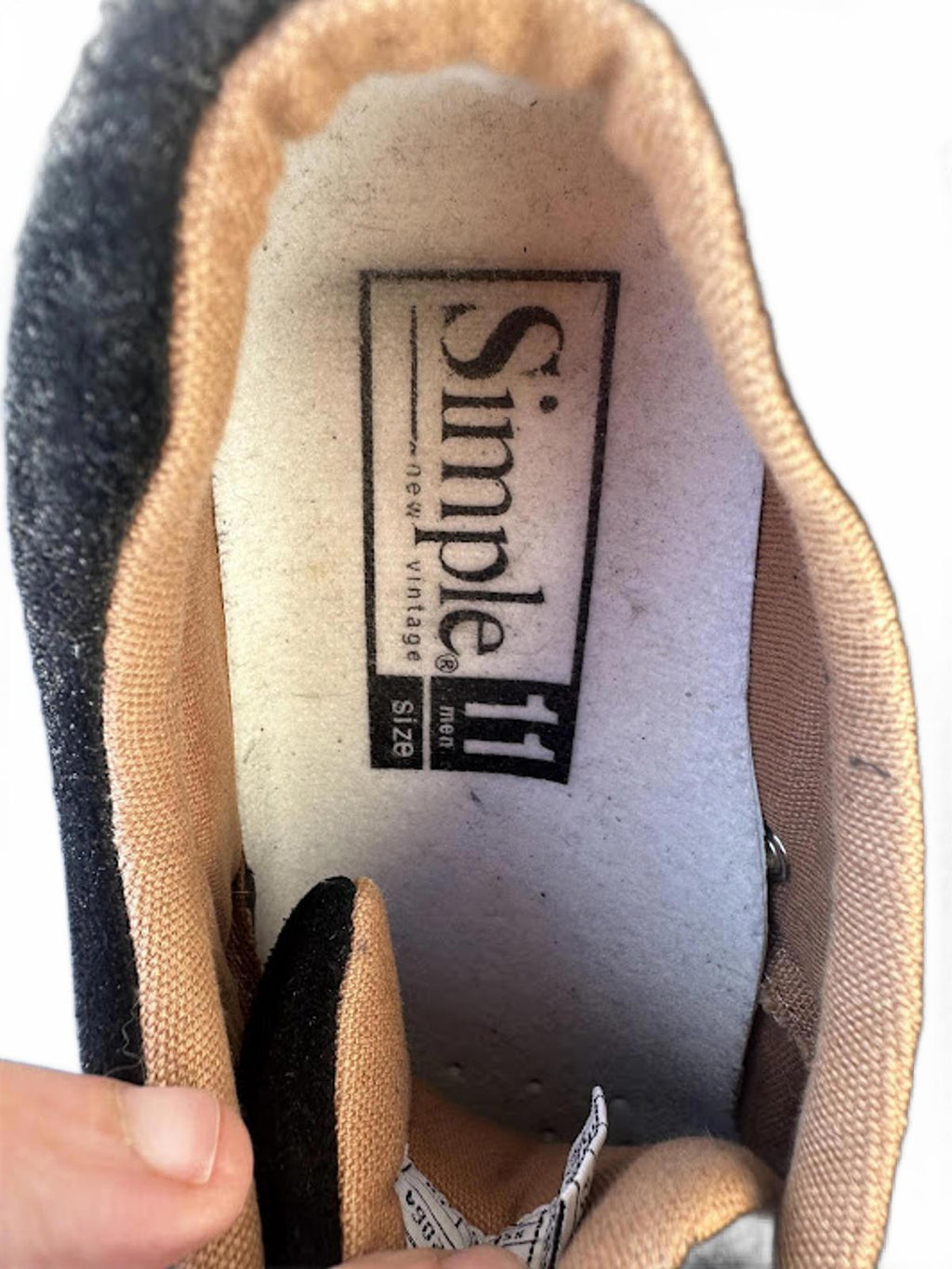 Simple Shoes Black Canvas Sneakers Size 11