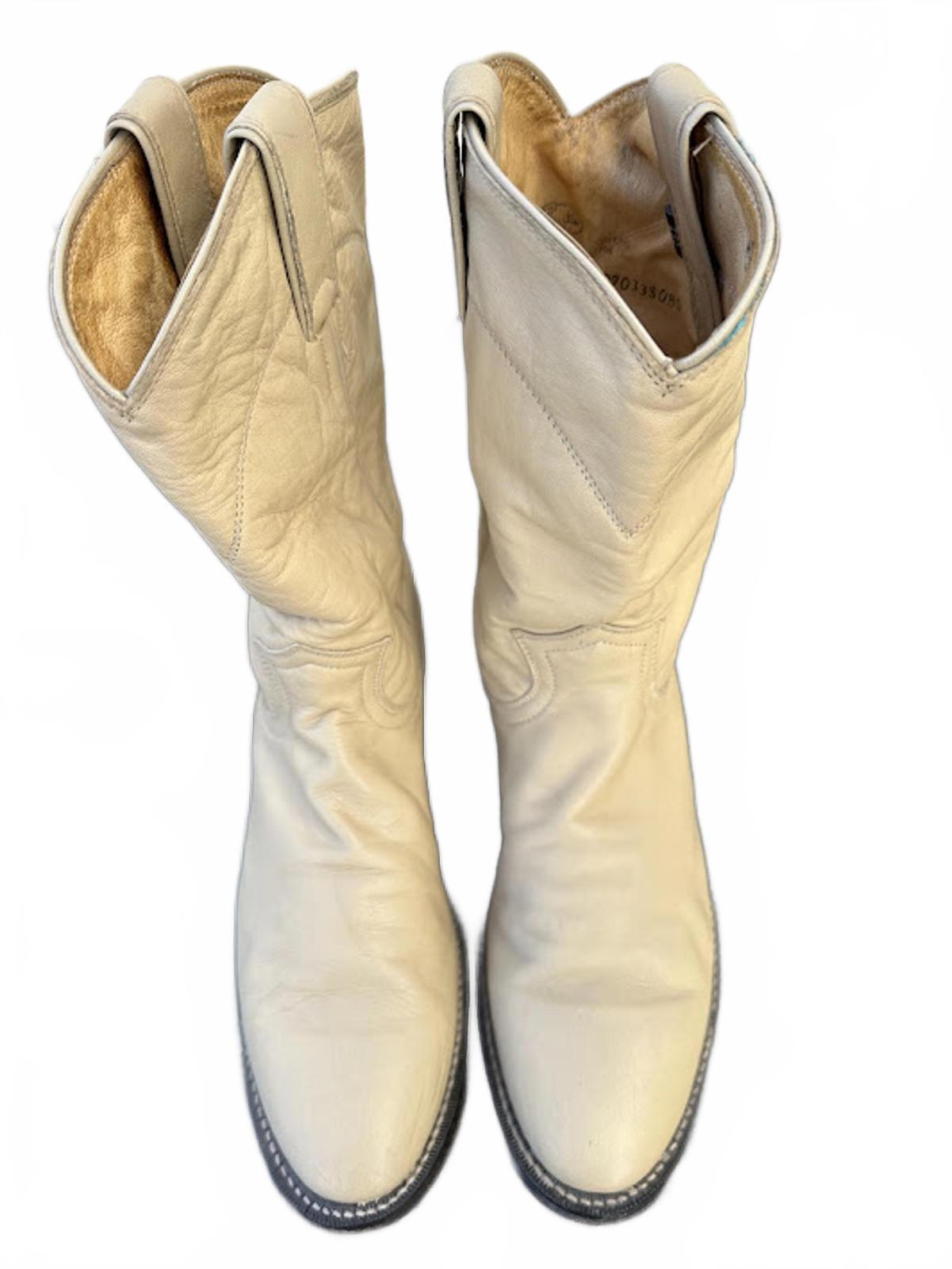 Justin Ropers Western Boots Tan 6.5 B USA
