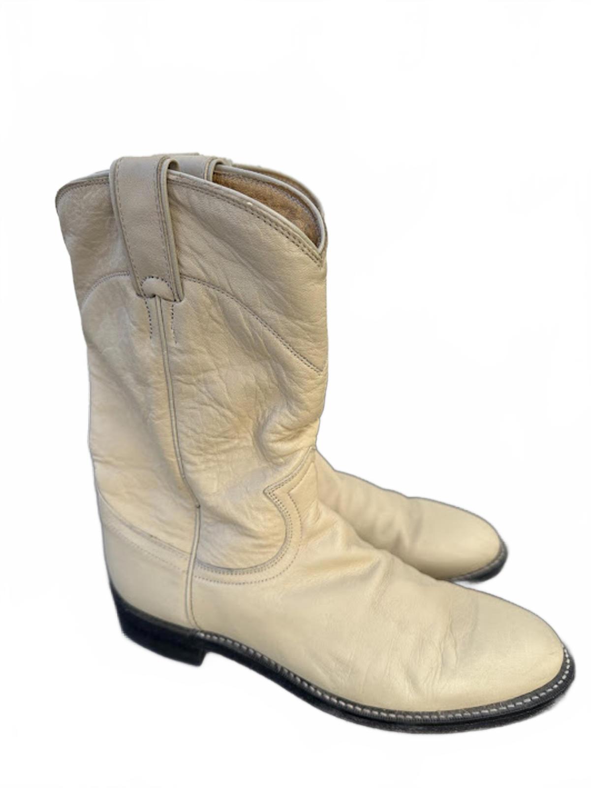 Justin Ropers Western Boots Tan 6.5 B USA