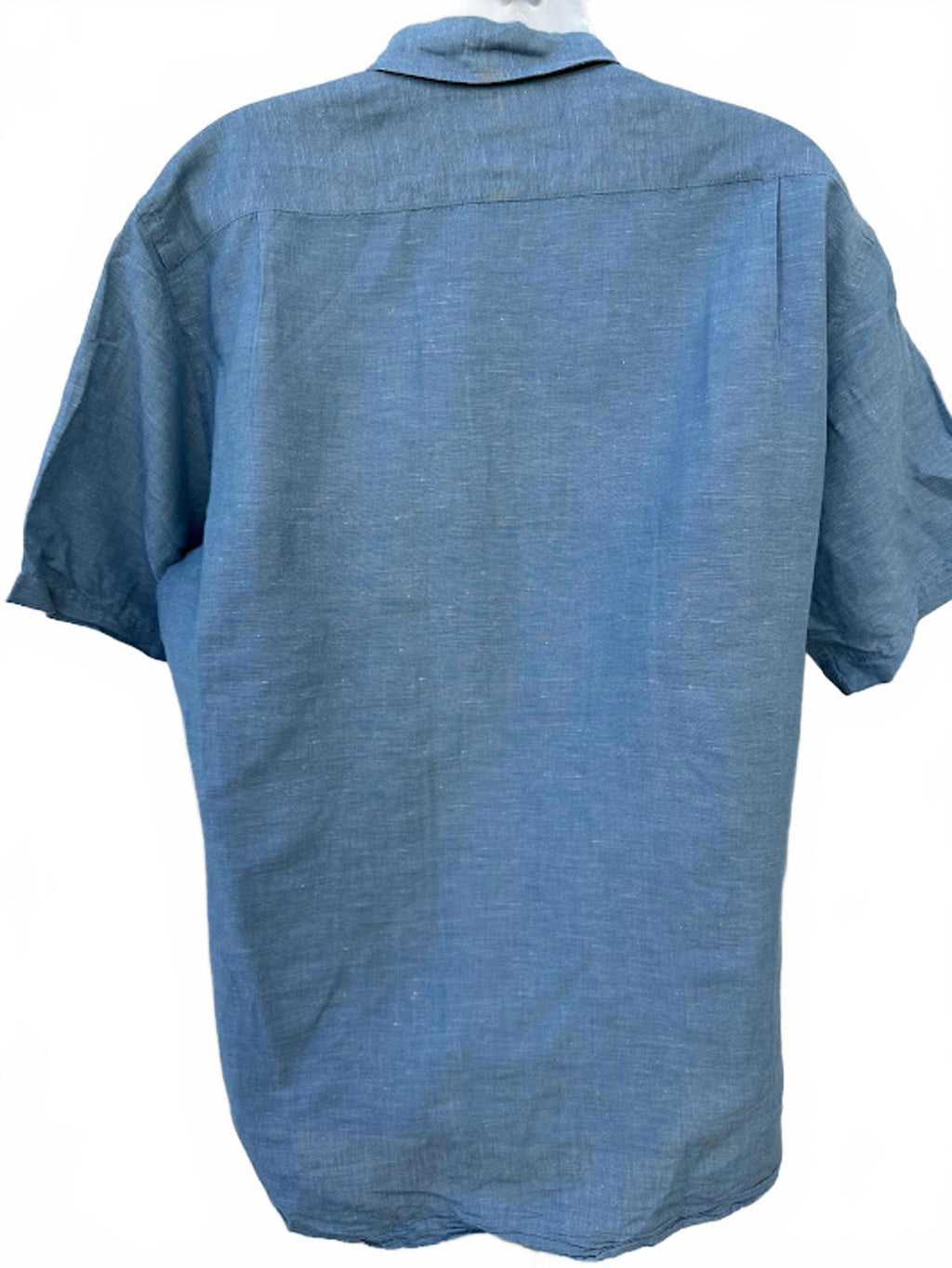 Uniqlo Linen Cotton Blue Short Sleeve Shirt L