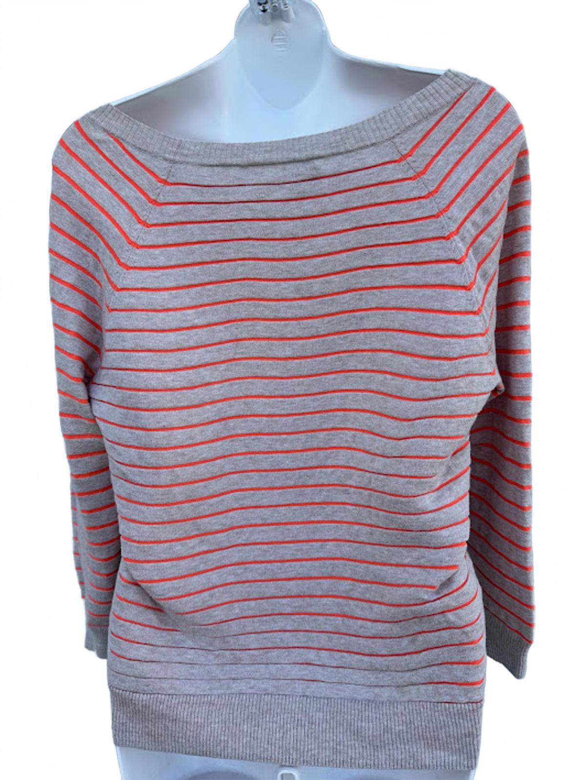 Madewell Beige Neon Stripe Knit Sweater S