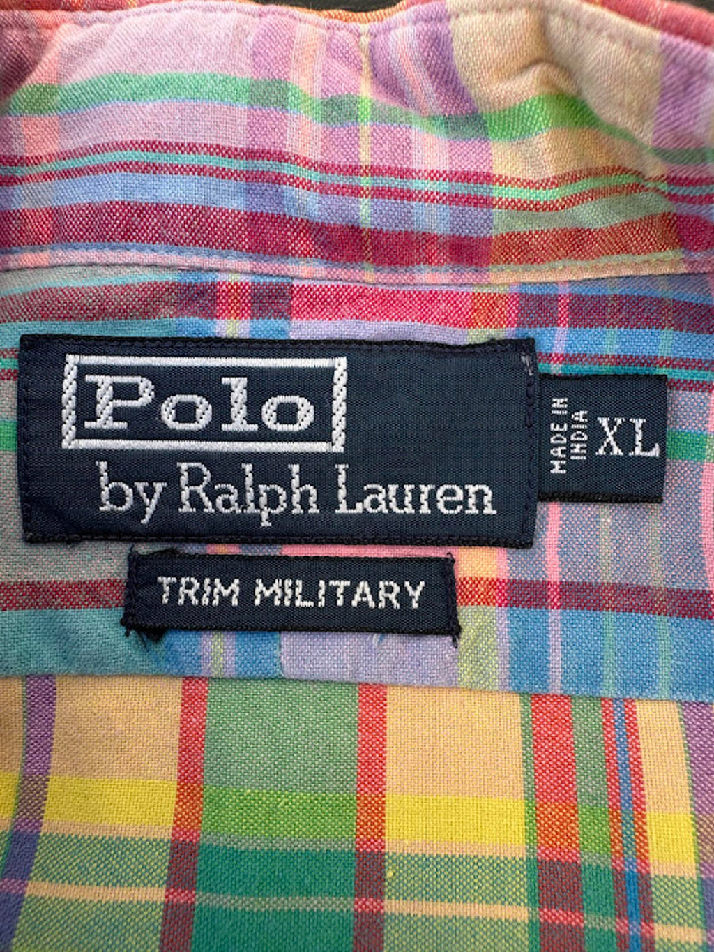 Polo Ralph Lauren Trim Military Plaid Shirt XL
