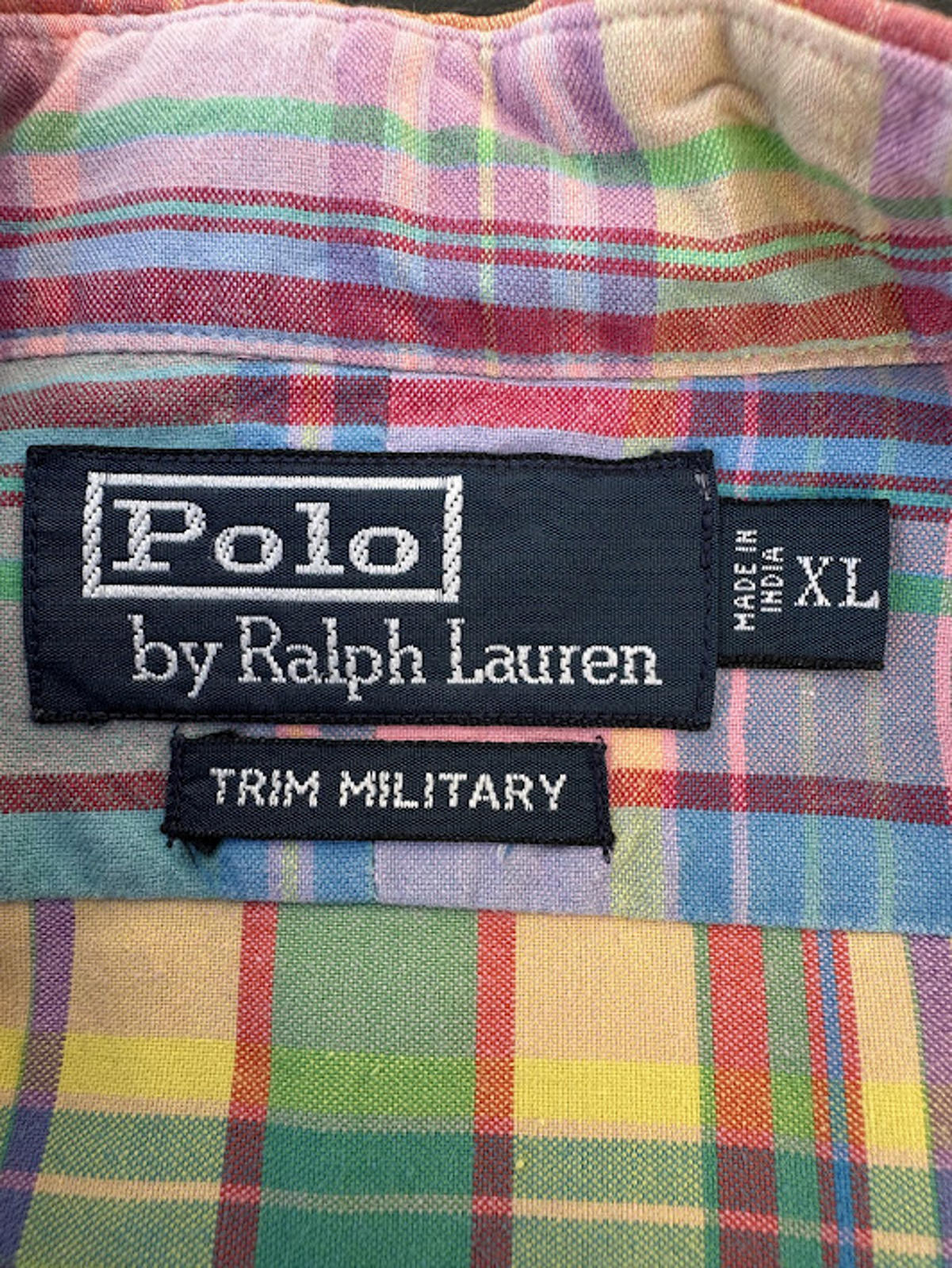 Polo Ralph Lauren Trim Military Plaid Shirt XL