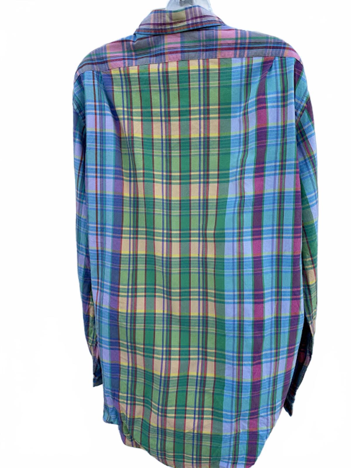 Polo Ralph Lauren Trim Military Plaid Shirt XL