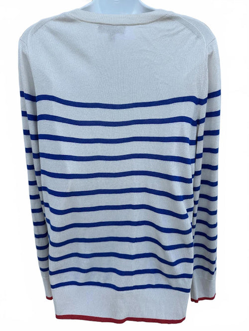 Banana Republic Silk Cashmere Stripe Sweater L