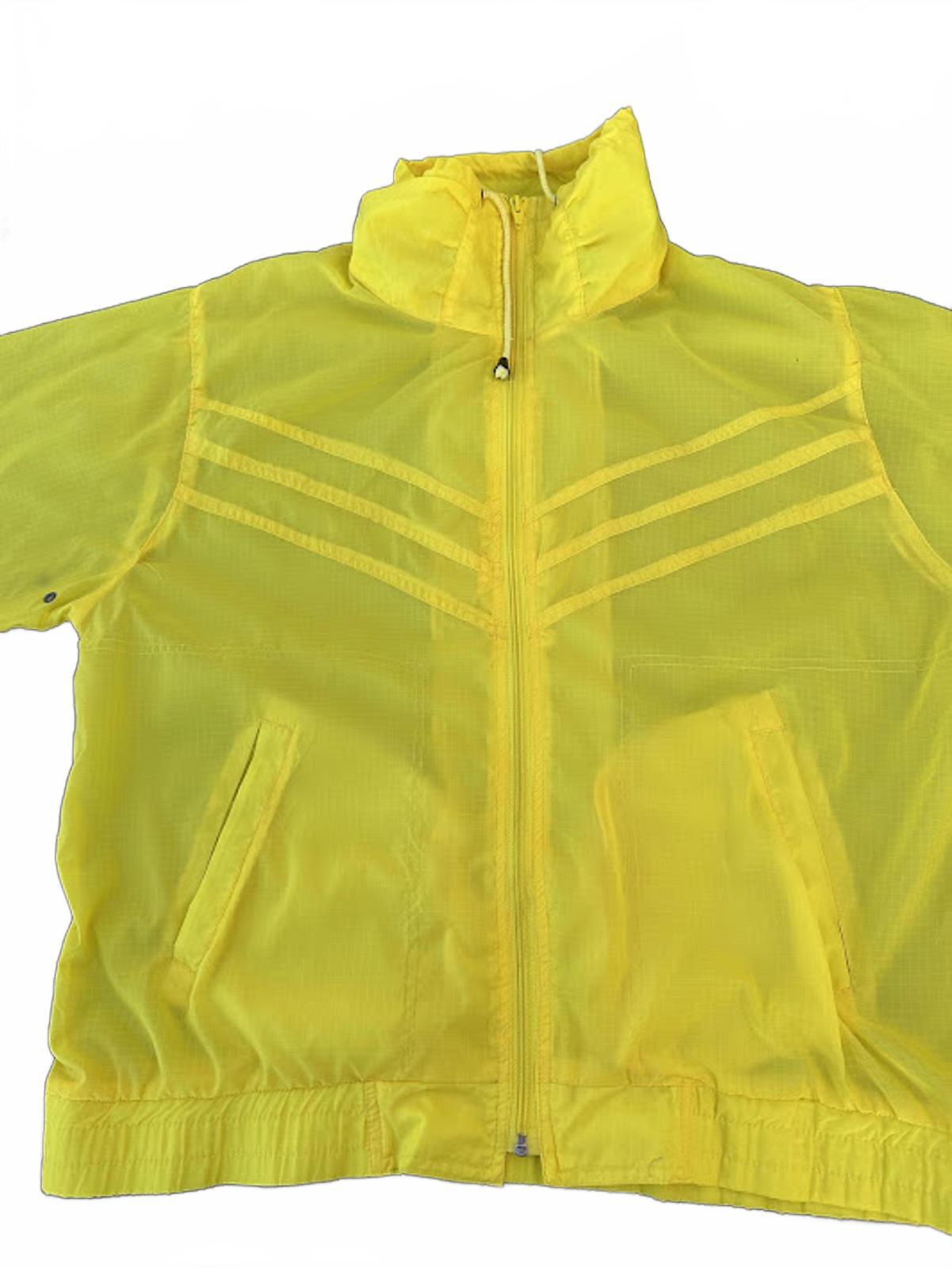 Hot Spices Neon Yellow Vintage Windbreaker L