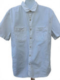 Madewell White Cotton Button Shirt L Short Sleeve