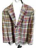 Vintage J.Crew Madras Blazer 44R USA – 100% Cotton Plaid