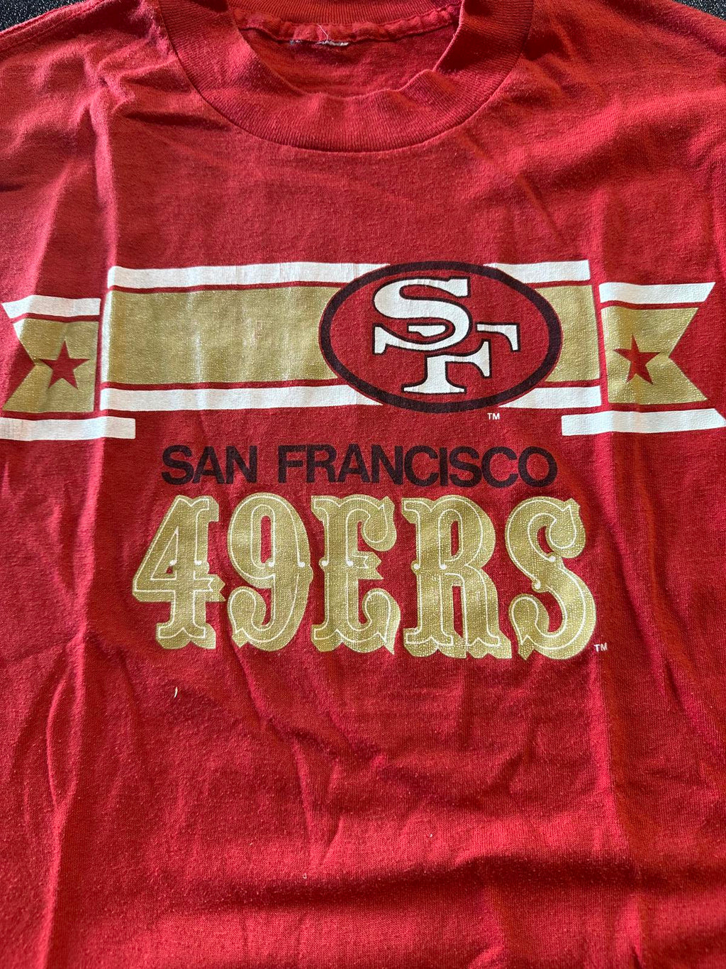 Vintage San Francisco 49ers Graphic single stitch  Tee - Classic Red
