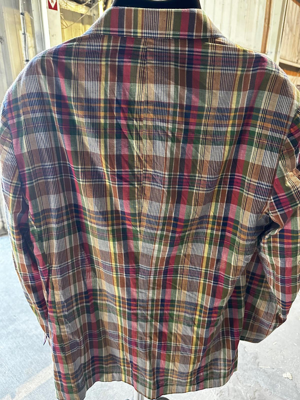 Vintage J.Crew Madras Blazer 44R USA – 100% Cotton Plaid